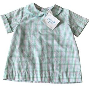 Bailey Boys Cypress Plaid Boys Piped Shirt‎ Collar Preppy NWT New 4T
